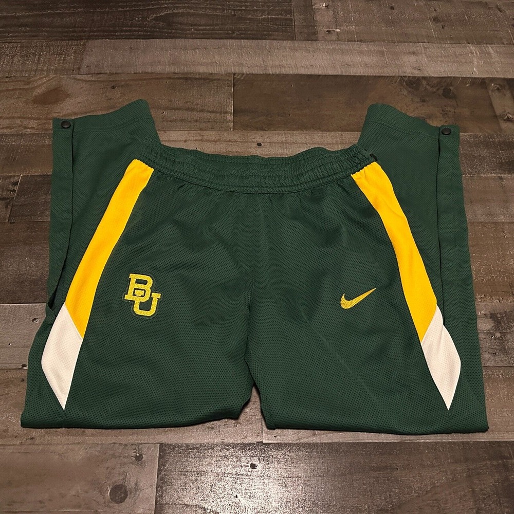Nike Elite Player Issued Baylor Bears Parachute Tearaway Pants Green Size Medium